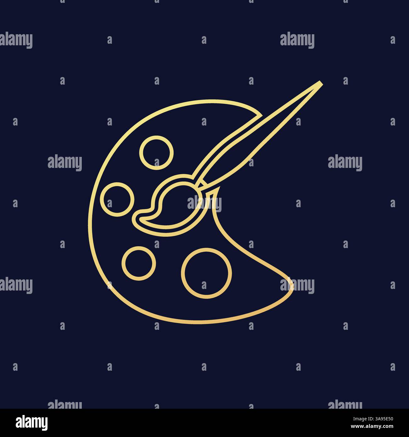 Flat palette icon symbol vector Illustration. Stock Vector