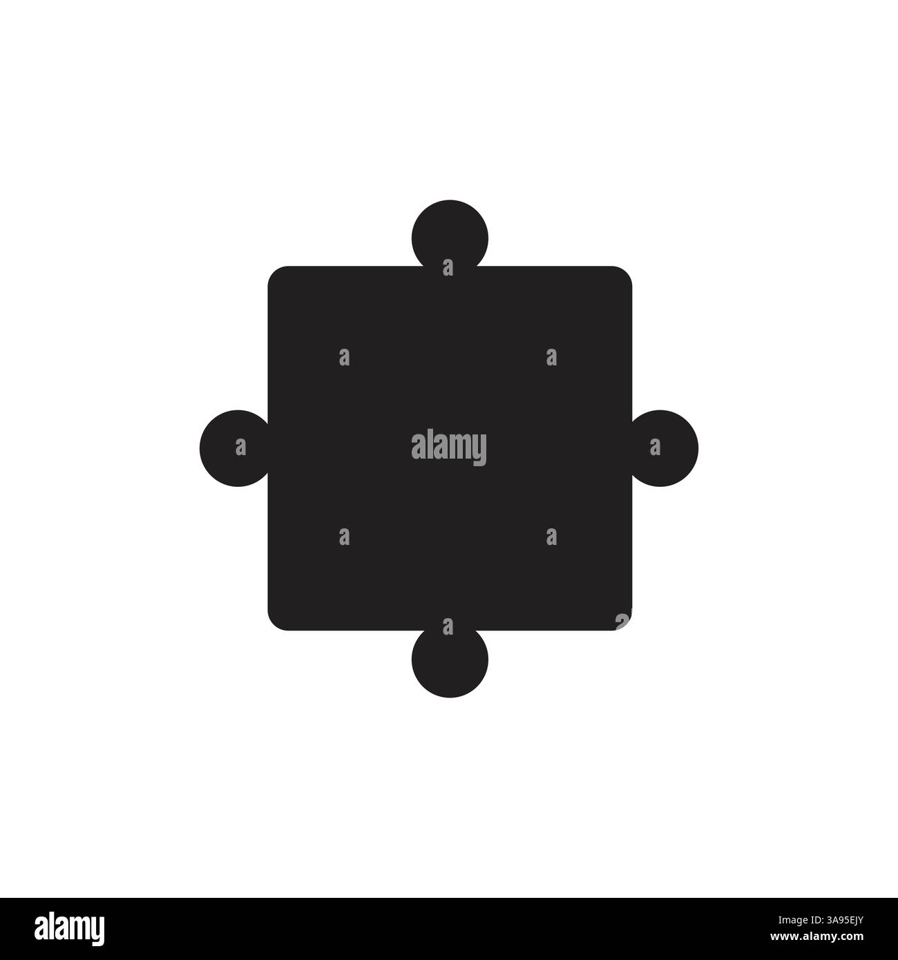 puzzle vector icon, vector on white background. Stock Vector