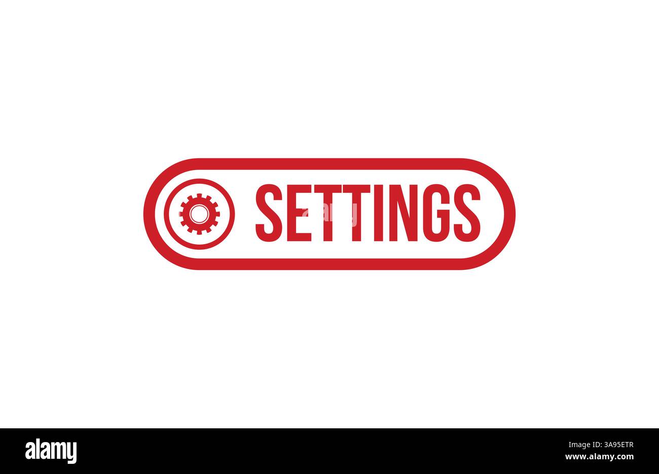 Settings icon. Settings Rubber Stamp Seal Vector Stock Vector