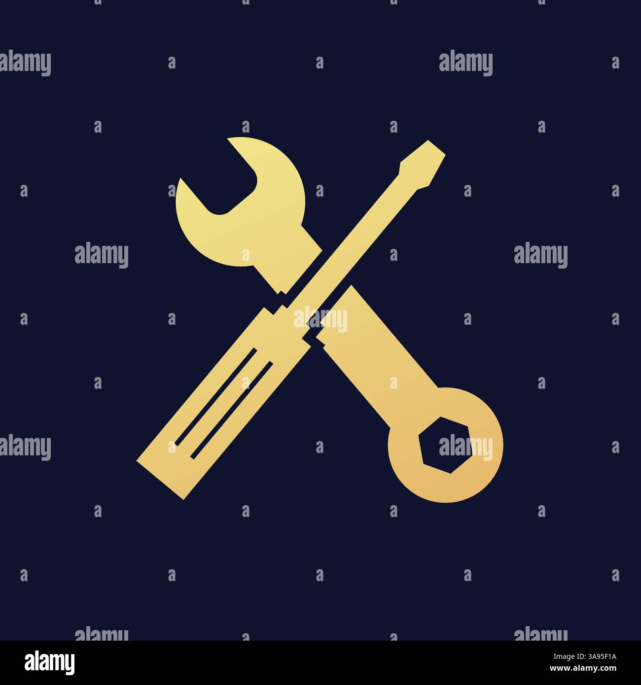 Screw driver icon flat vector illustration. Stock Vector