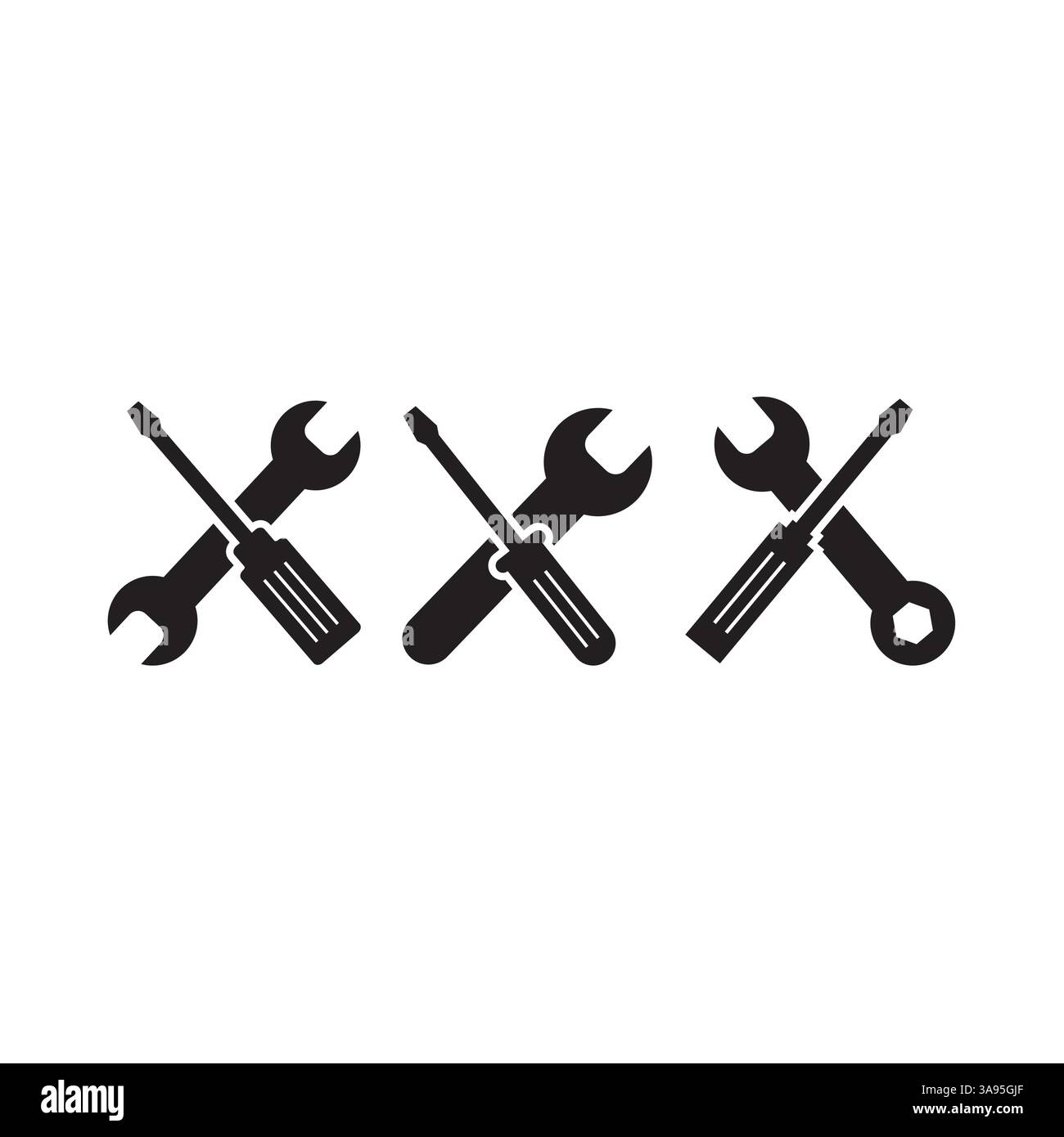 Screw driver icon flat vector illustration. Stock Vector