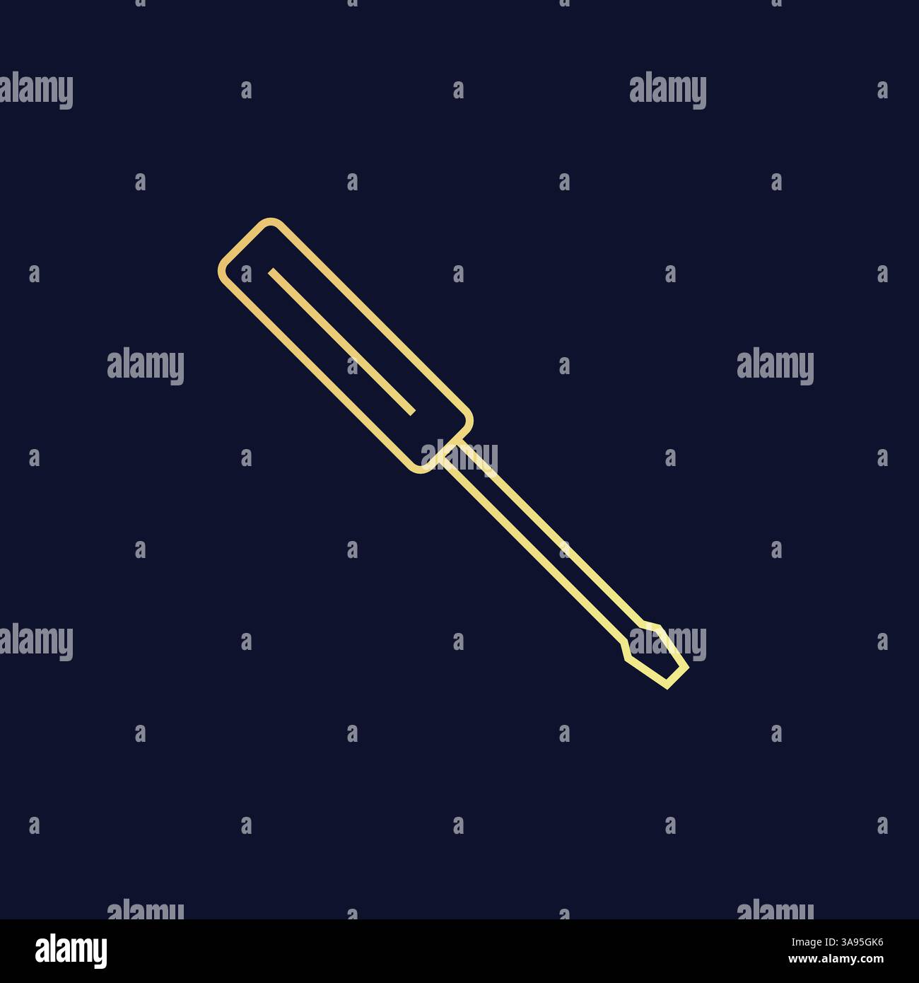 Screwdriver icon flat vector illustration. Stock Vector