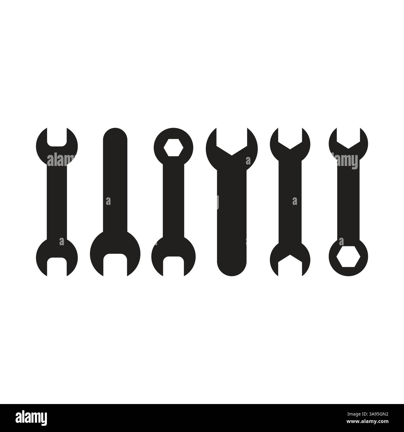 Screwdriver icon set. flat vector illustration. Stock Vector