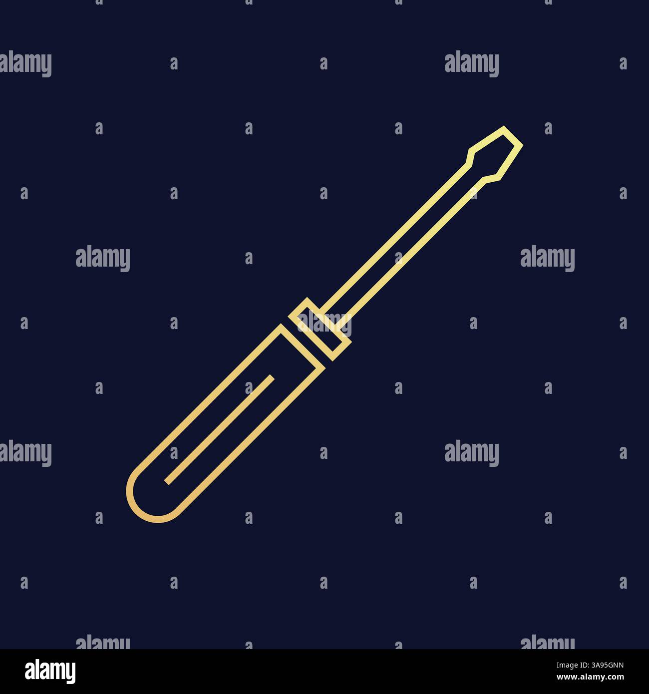 Screwdriver icon flat vector illustration. Stock Vector