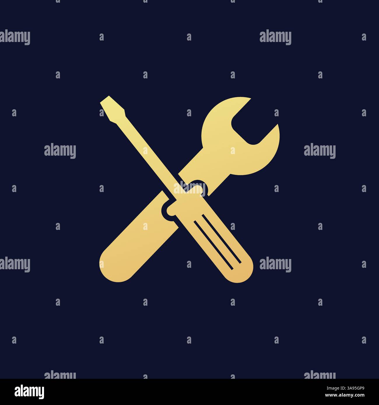Screw driver icon flat vector illustration. Stock Vector