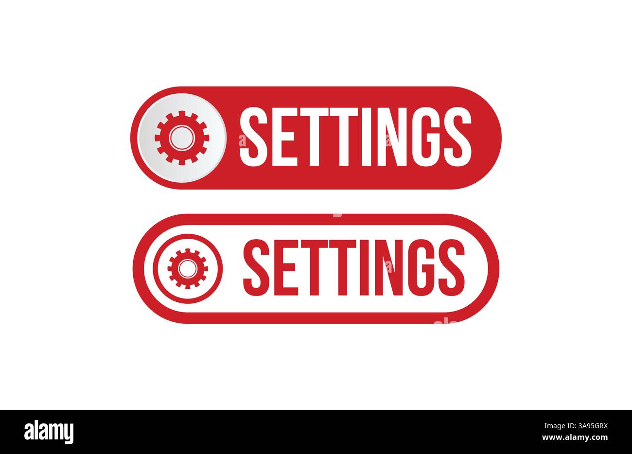 Settings icon. Settings Rubber Stamp Seal Vector Stock Vector