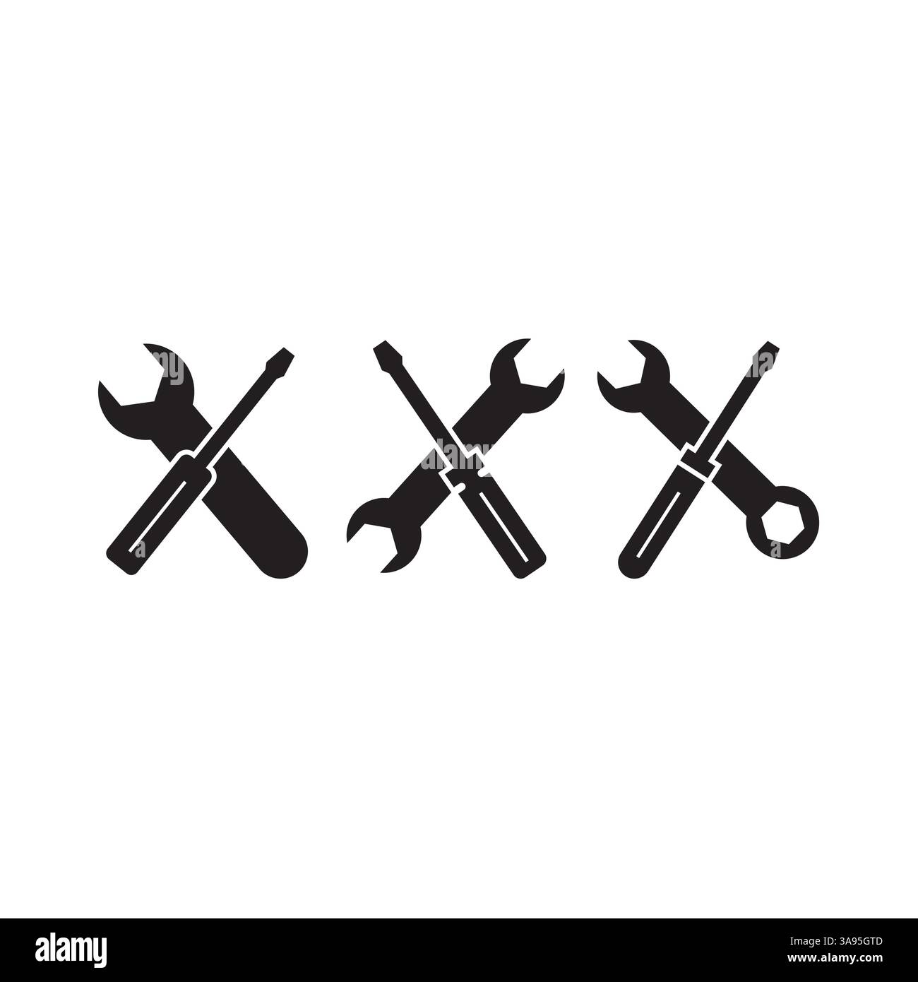 Screw driver icon flat vector illustration. Stock Vector