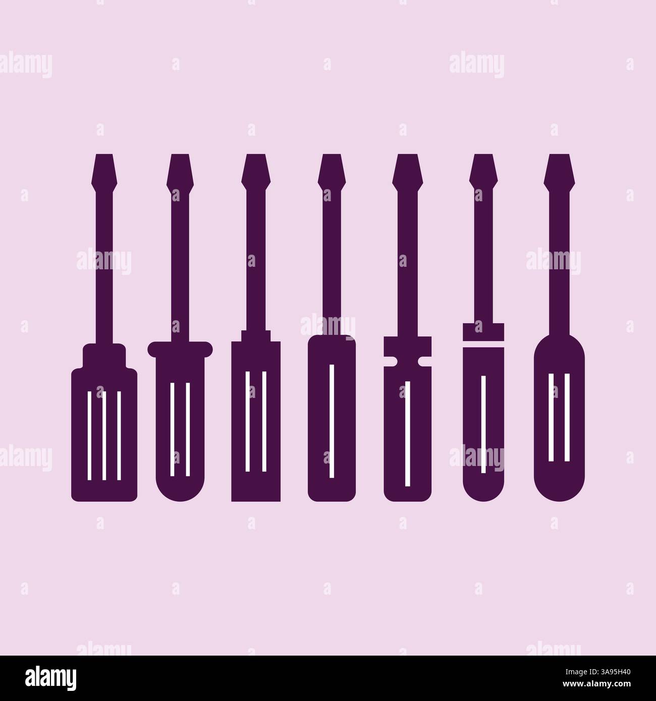 Screwdriver icon set. flat vector illustration Stock Vector Image & Art ...