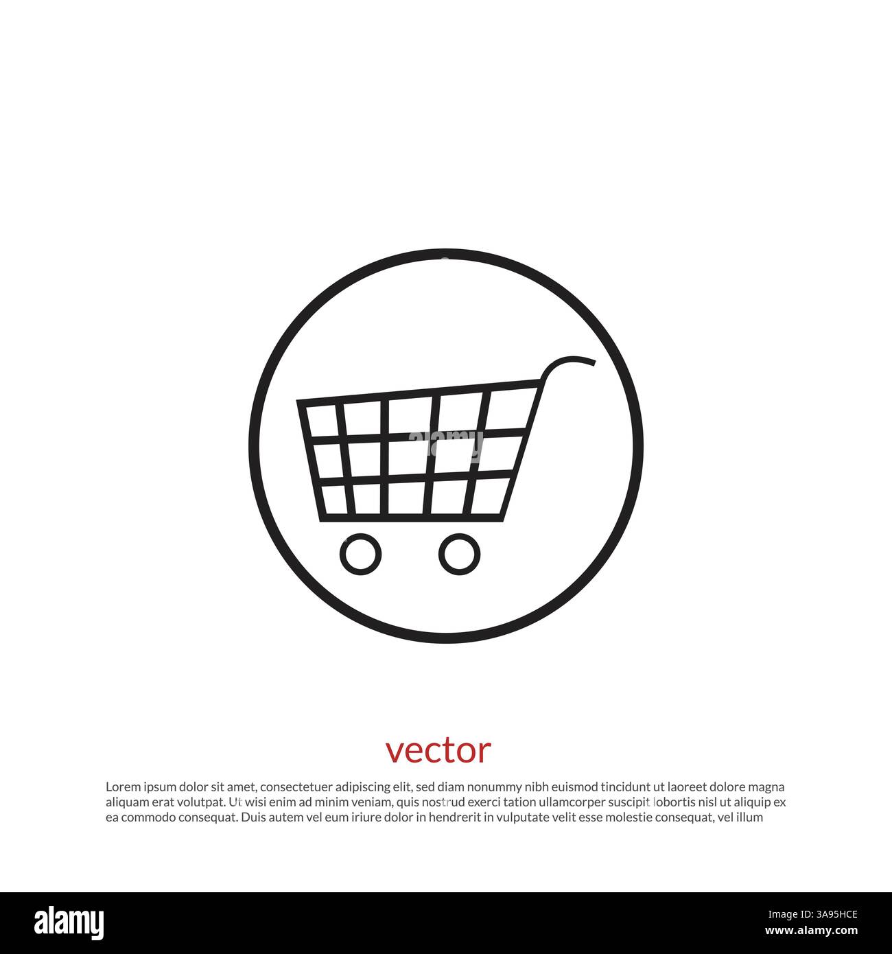 Shopping chart best flat icon. Stock Vector