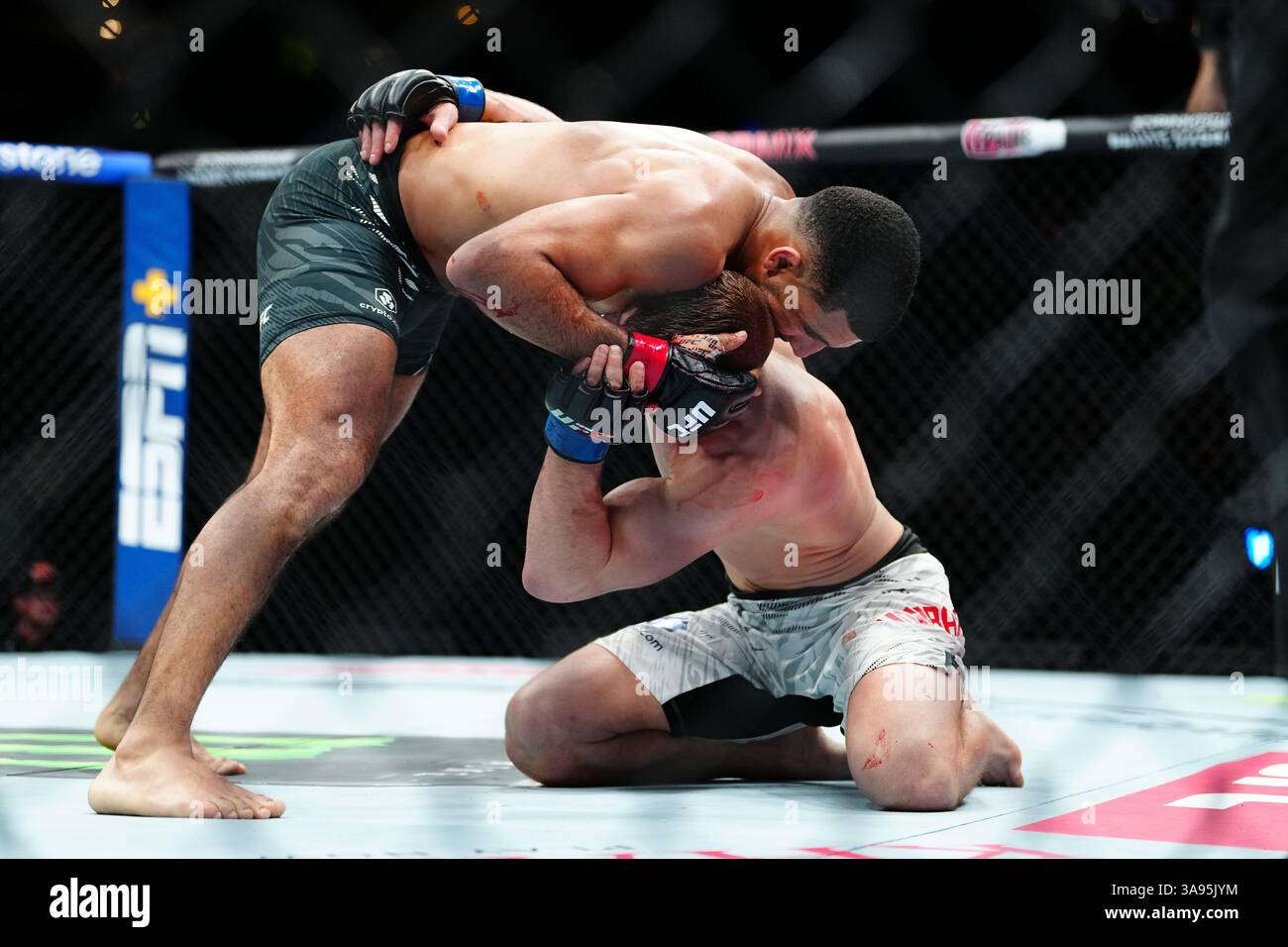 Mexico City, Mexico, United States. 29th Mar, 2025. MEXICO CITY, MEXICO - MARCH 29: Marquel Mederos and Austin Hubbard step into the octagon for a 3-round bout at UFC Fight Night - Moreno vs Erceg at Arena CDMX on March 29, 2025 in Mexico City, Mexico (Photo by Louis Grasse/PxImages) Credit: Px Images/Alamy Live News Stock Photo