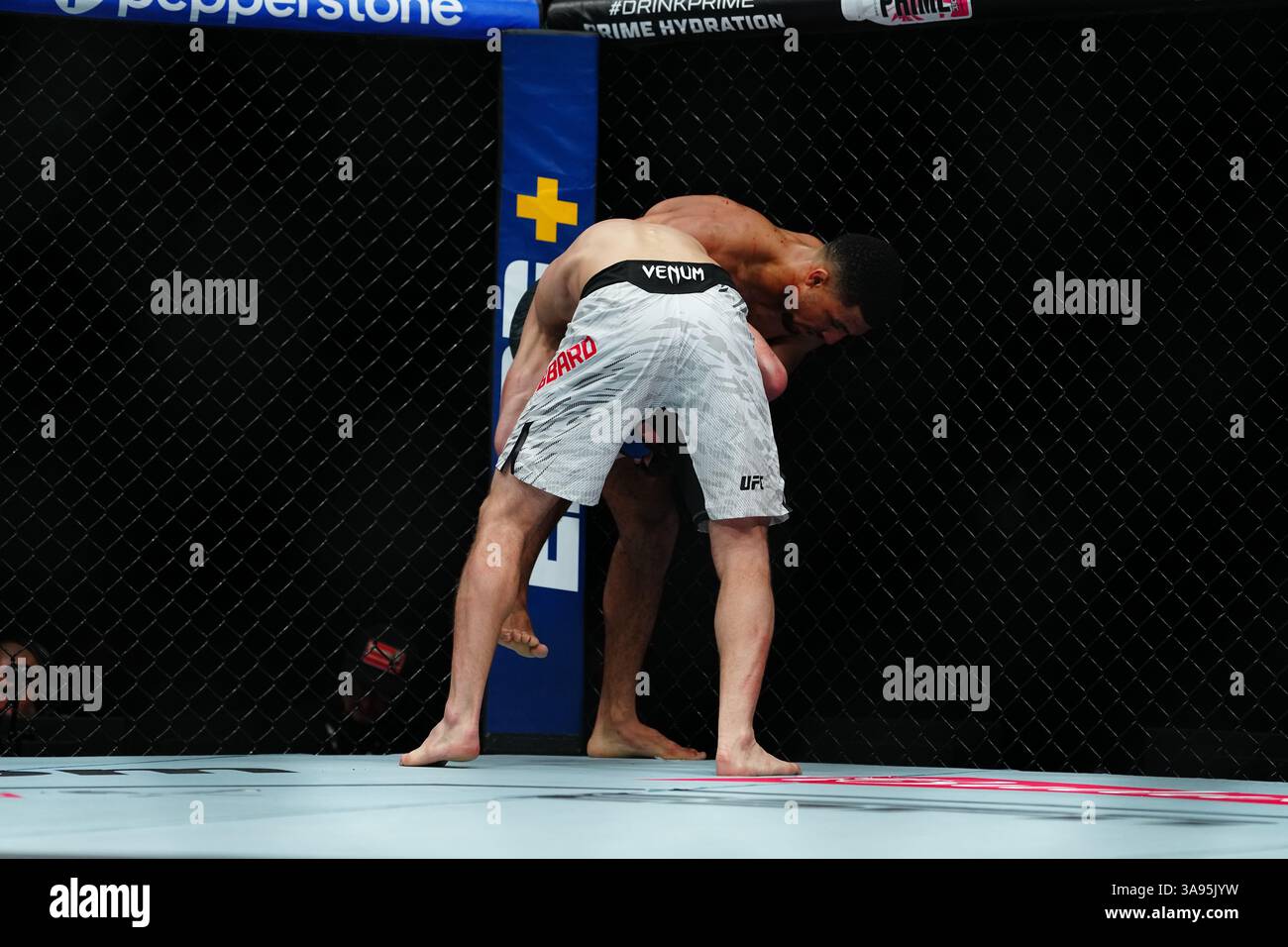 Mexico City, Mexico, United States. 29th Mar, 2025. MEXICO CITY, MEXICO - MARCH 29: Marquel Mederos and Austin Hubbard step into the octagon for a 3-round bout at UFC Fight Night - Moreno vs Erceg at Arena CDMX on March 29, 2025 in Mexico City, Mexico (Photo by Louis Grasse/PxImages) Credit: Px Images/Alamy Live News Stock Photo