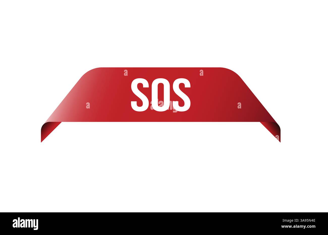 Sos red ribbon label banner. Open available now sign or Sos tag Stock ...