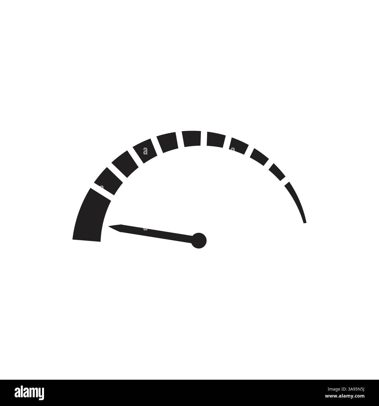 Speed, speedometer icon. Vector illustration, flat design. Stock Vector