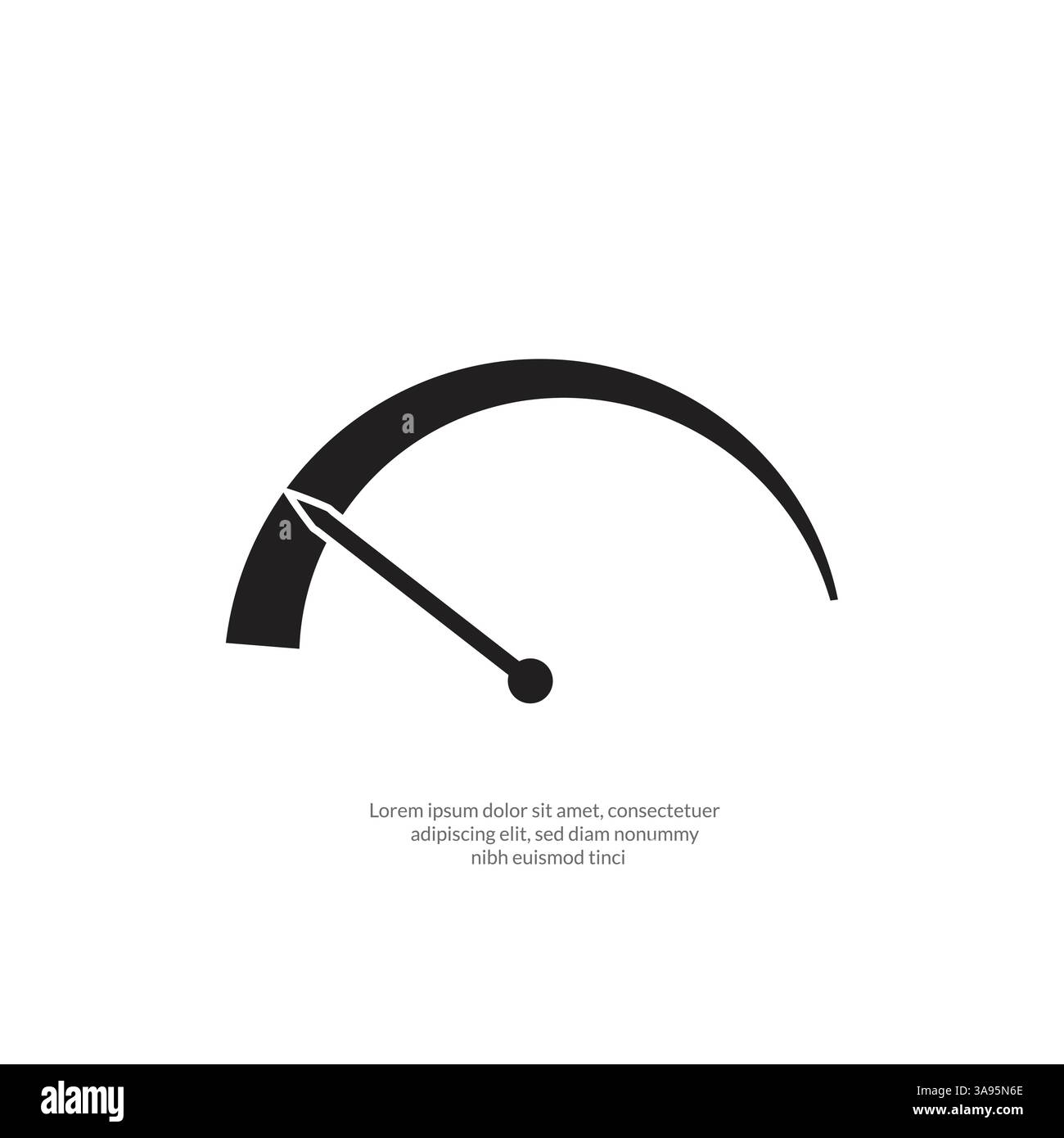 Speed, speedometer icon. Vector illustration, flat design. Stock Vector