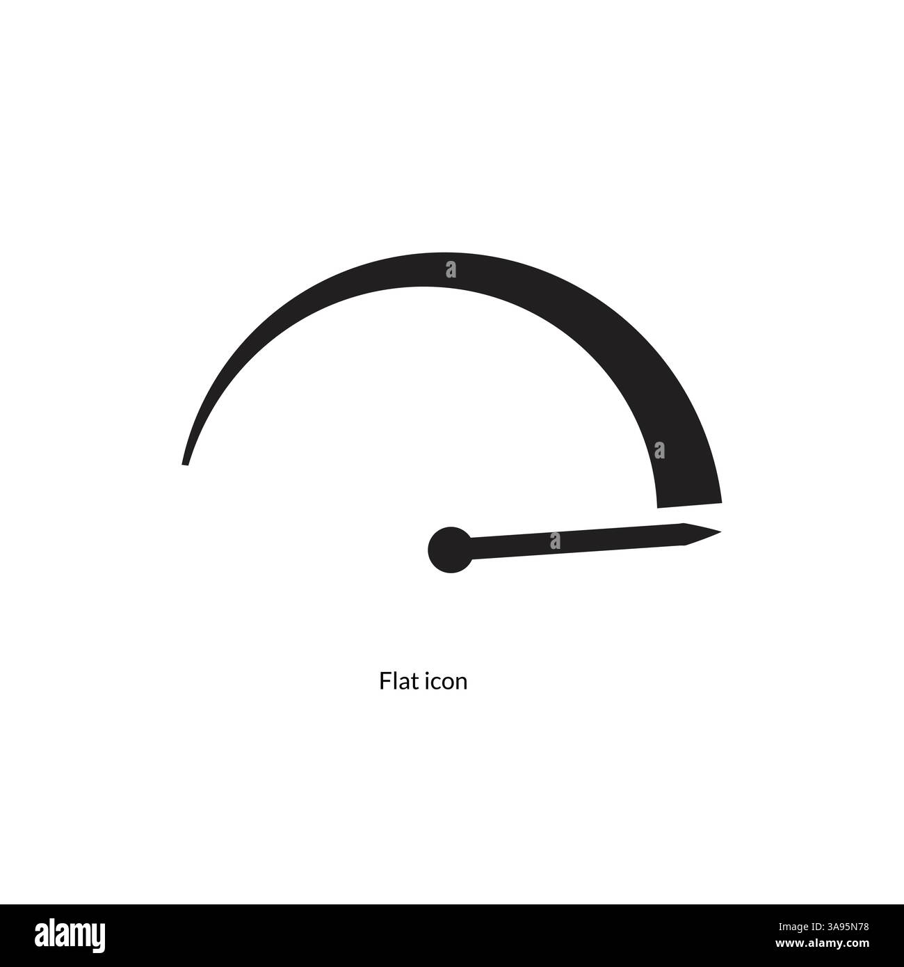Speed, speedometer icon. Vector illustration, flat design. Stock Vector
