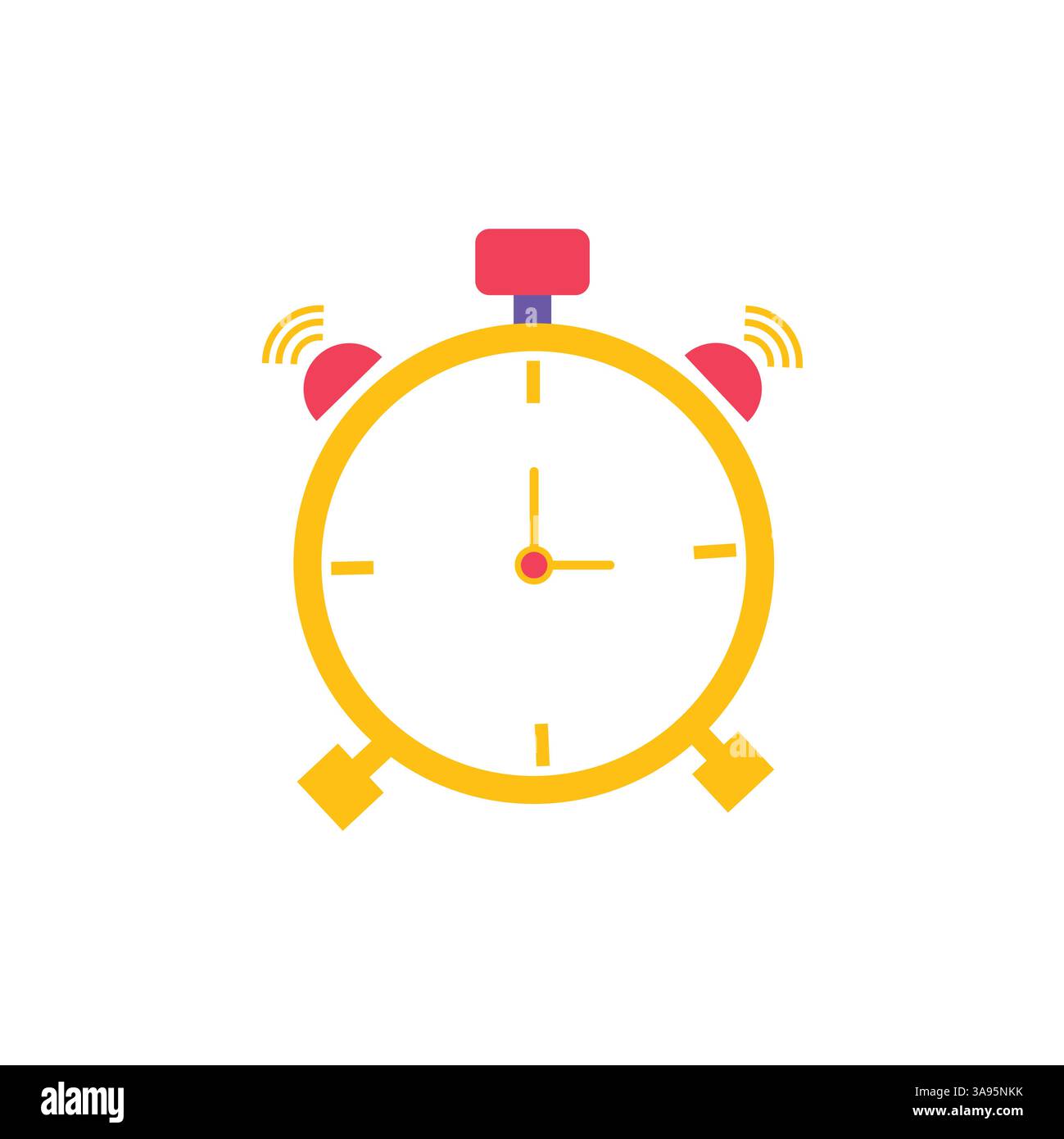 timer icon in flat style with background. Stock Vector