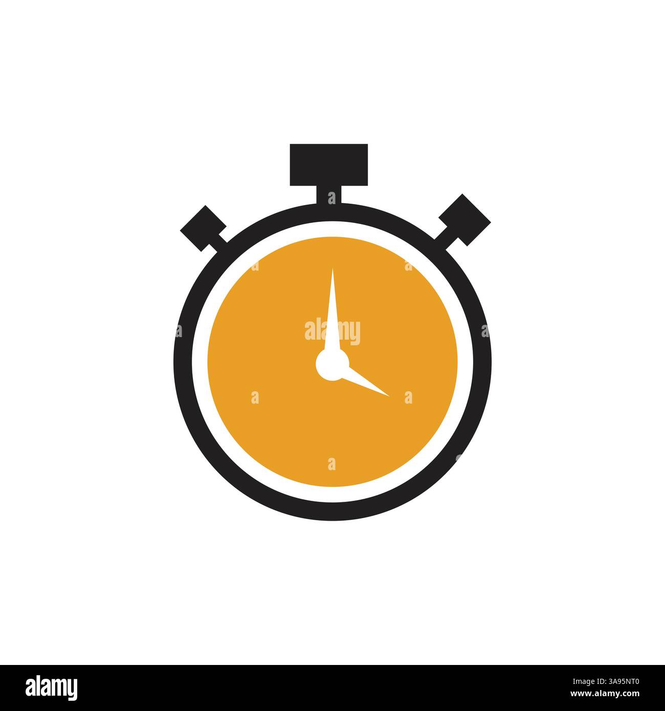 Flat Stopwatch icon Symbol Vector Illustration Stock Vector