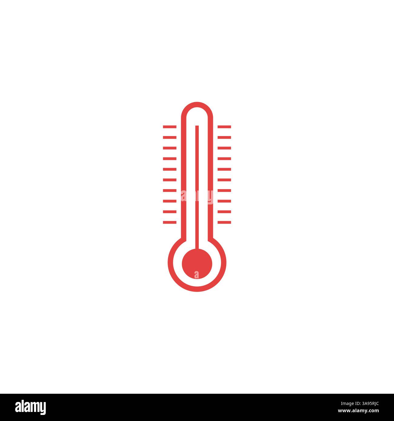 Temperature icon vector. line thermometer symbol. Stock Vector