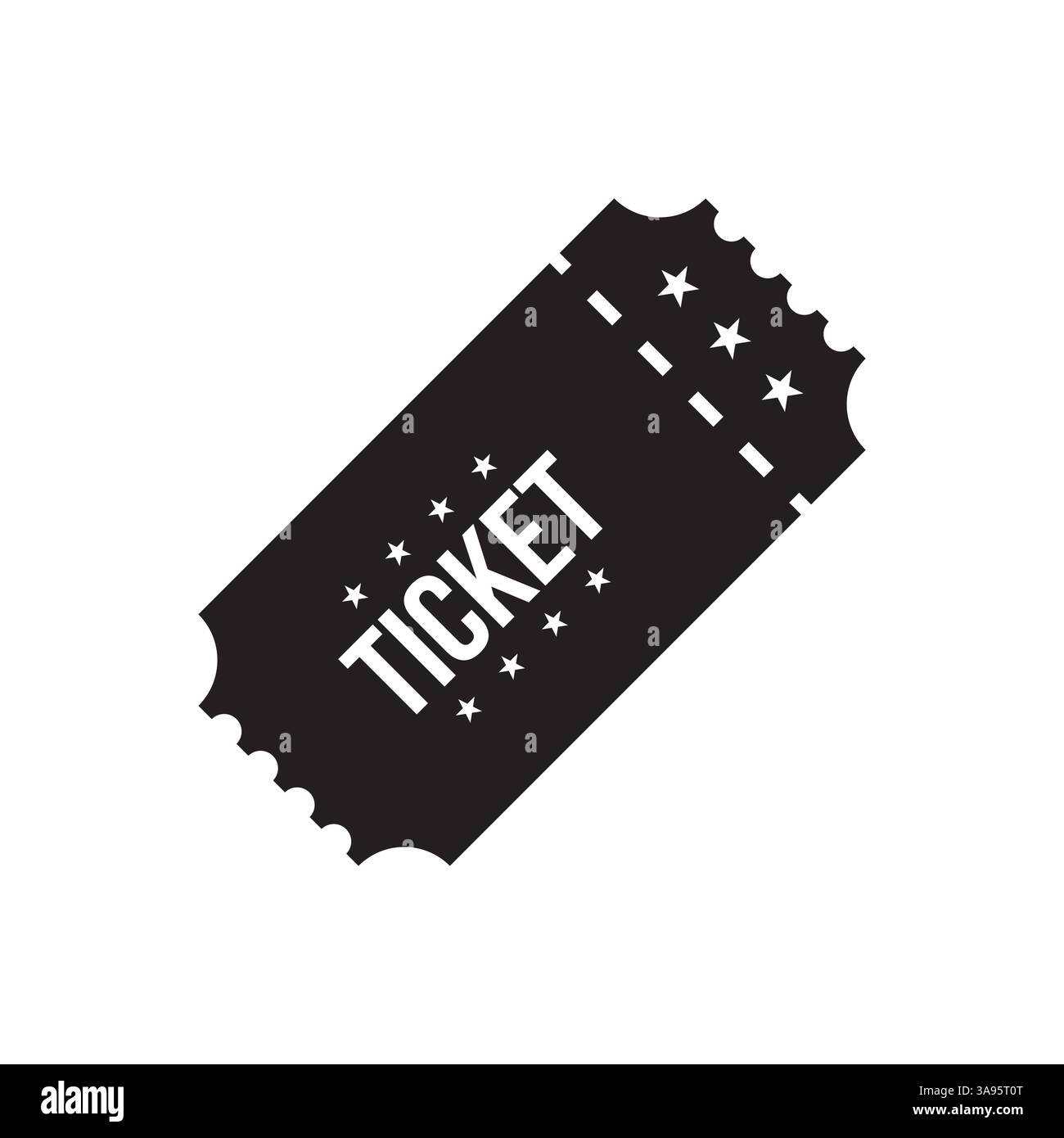 Ticket icon flat vector illustration Stock Vector Image & Art - Alamy