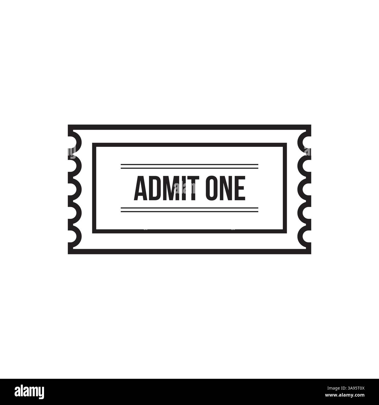 Ticket icon flat vector illustration Stock Vector Image & Art - Alamy