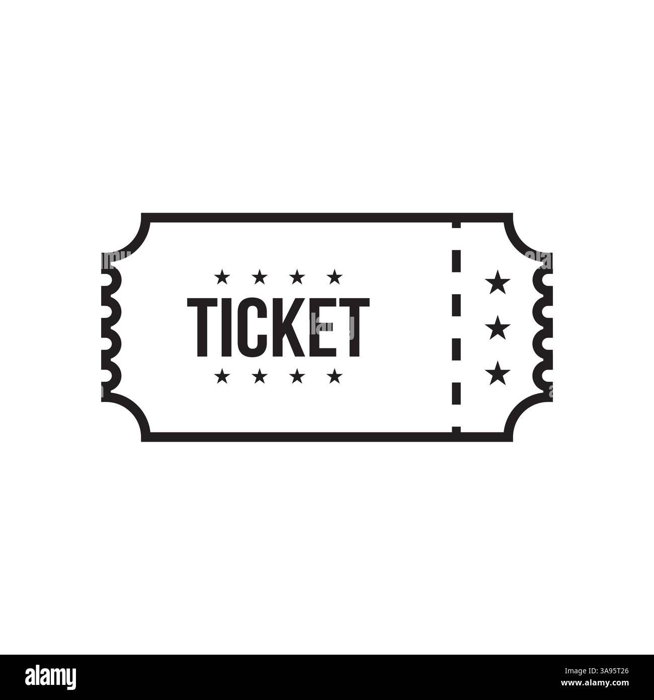 Ticket icon flat vector illustration Stock Vector Image & Art - Alamy