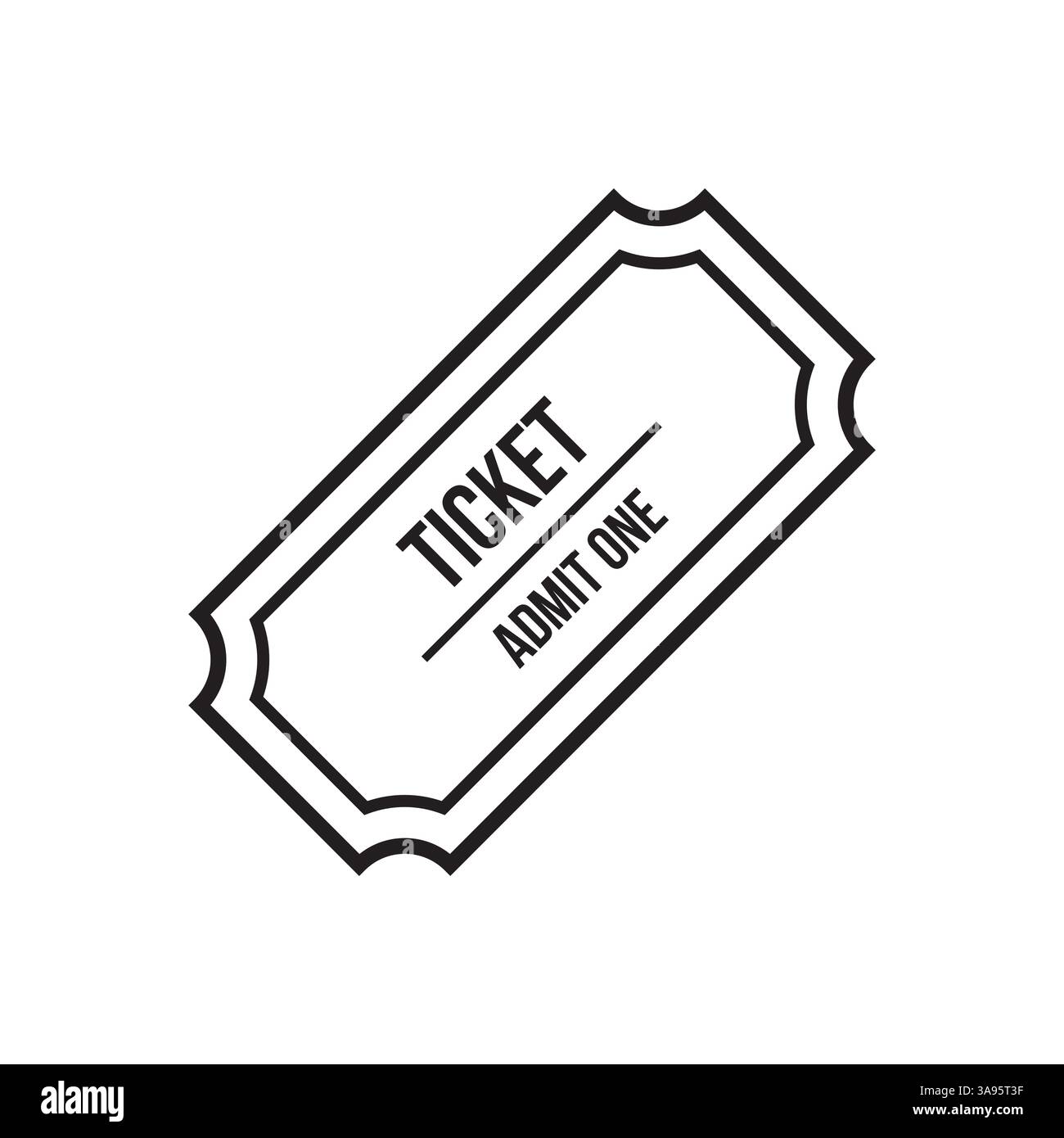 Ticket icon flat vector illustration Stock Vector Image & Art - Alamy