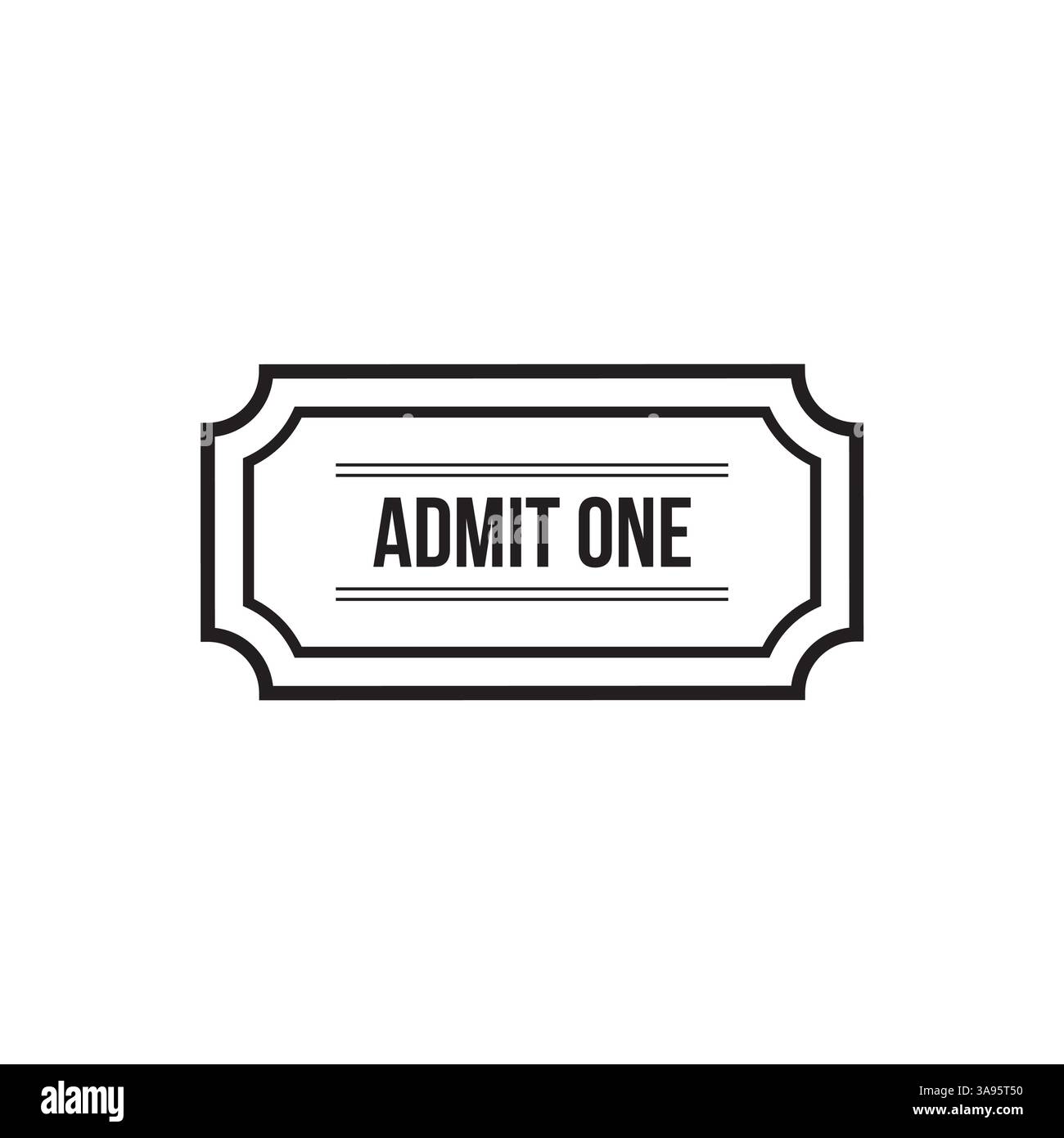 Flat Ticket icon symbol vector Illustration Stock Vector Image & Art ...