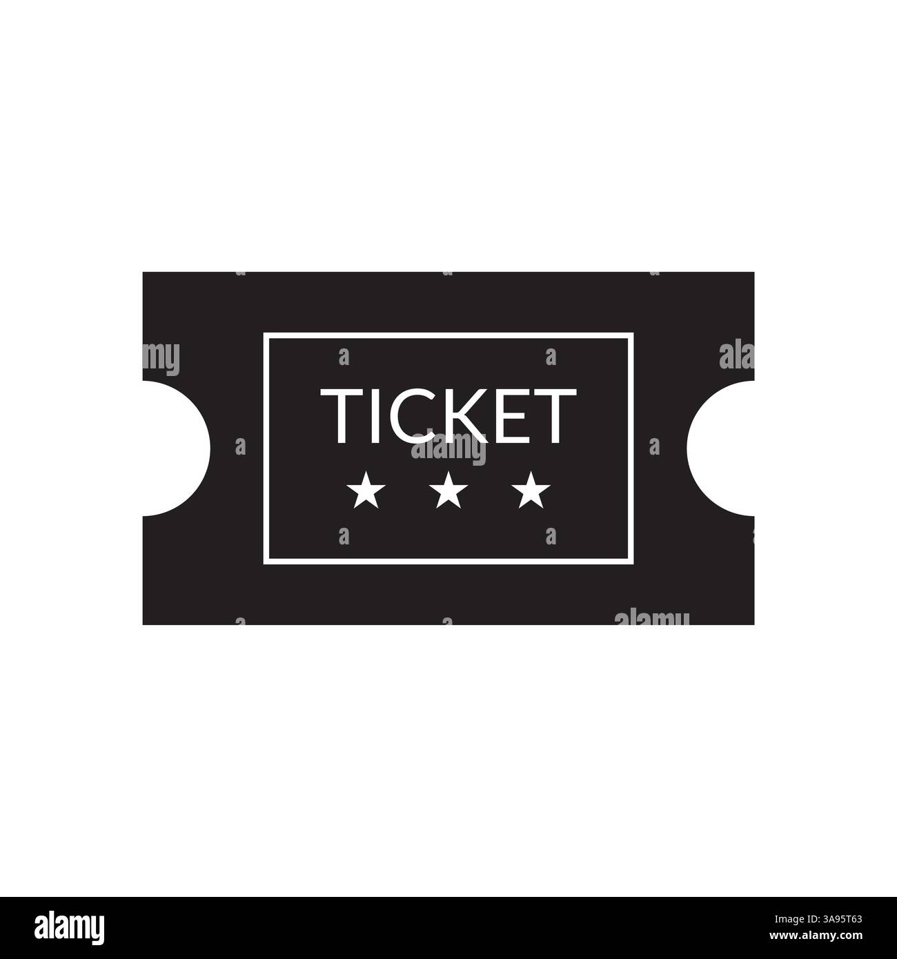 Flat Ticket icon symbol vector Illustration Stock Vector Image & Art ...