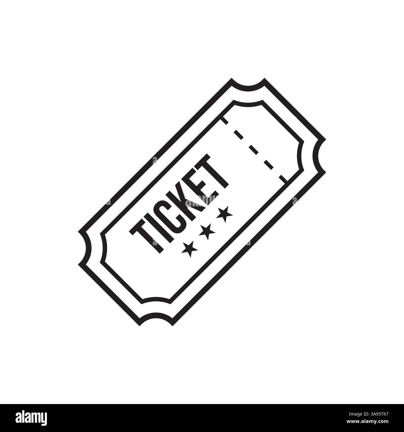 Ticket icon flat vector illustration Stock Vector Image & Art - Alamy