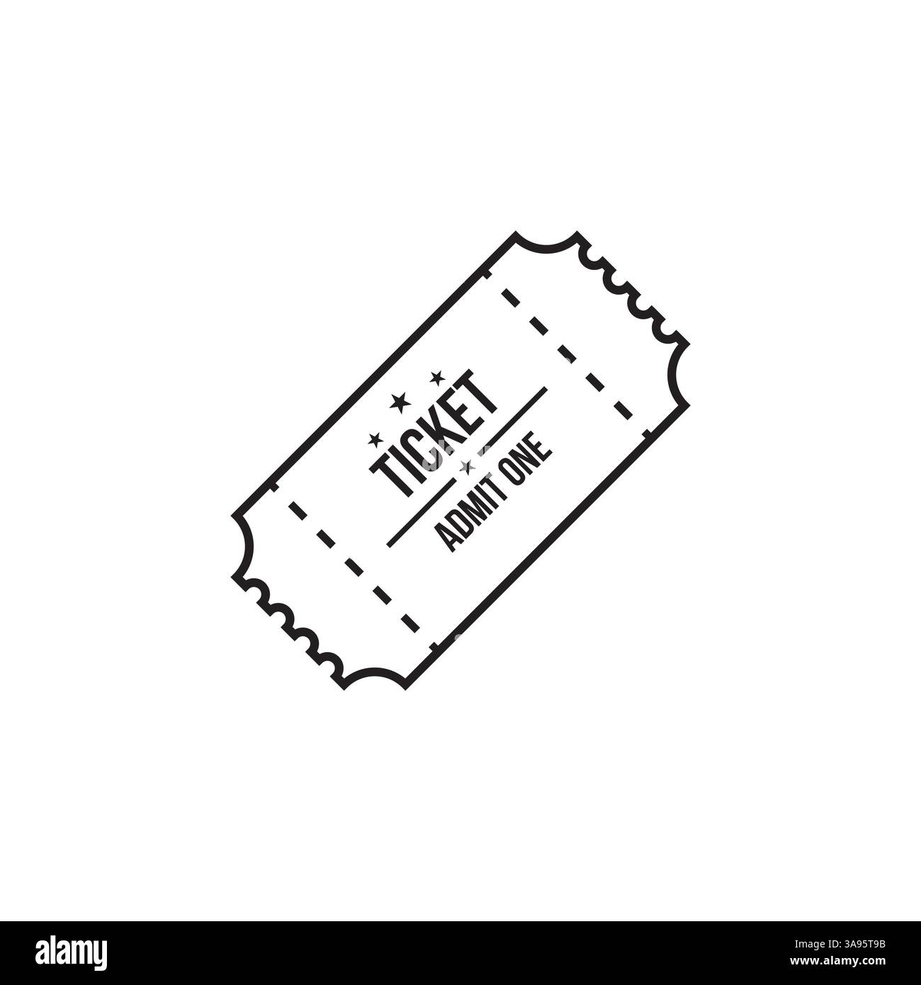 Ticket icon flat vector illustration Stock Vector Image & Art - Alamy