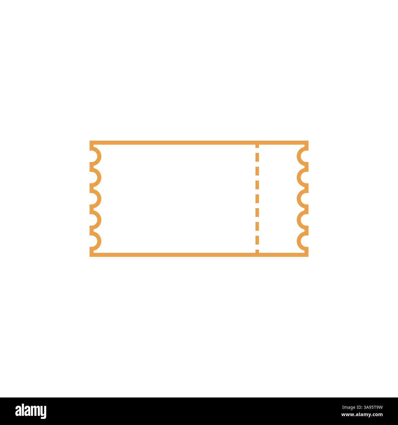 Ticket icon flat vector illustration Stock Vector Image & Art - Alamy