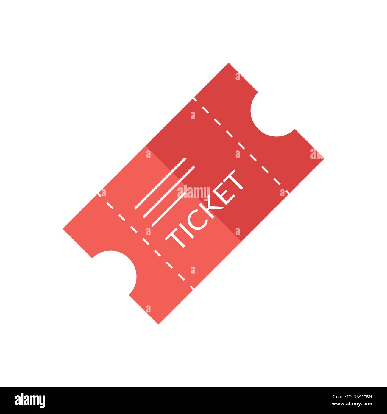 Flat Ticket icon symbol vector Illustration. Stock Vector