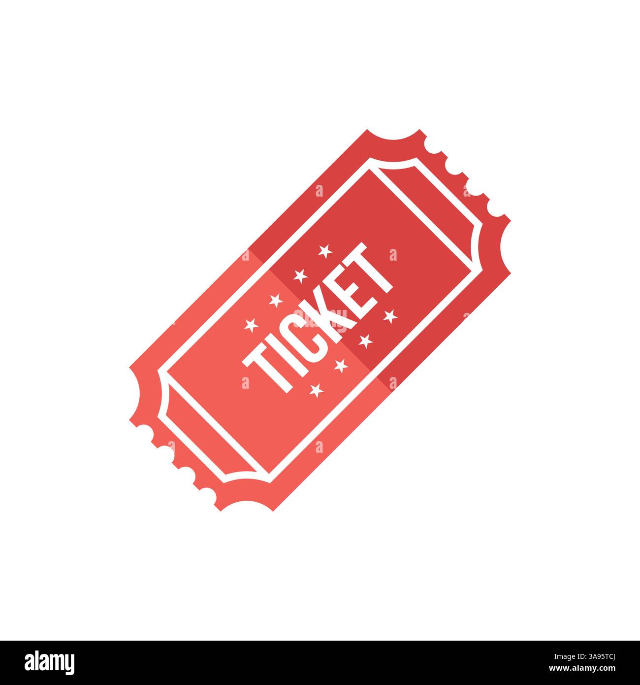 Ticket icon flat vector illustration Stock Vector Image & Art - Alamy