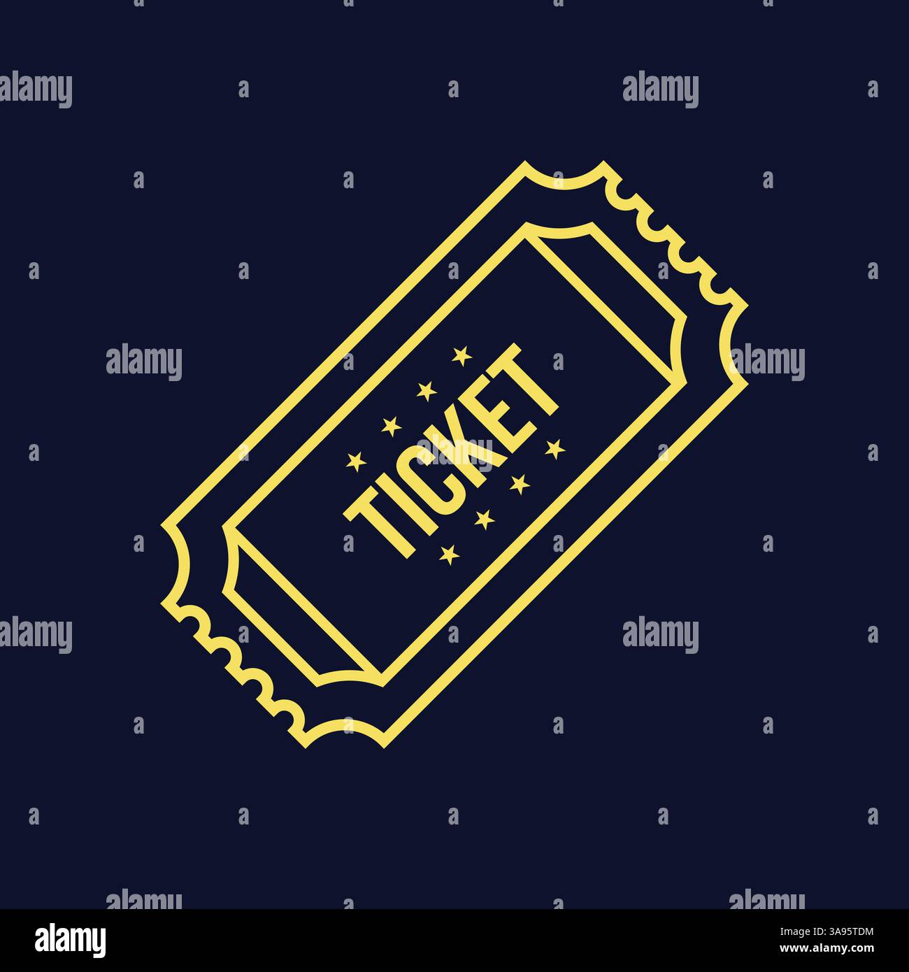 Ticket icon flat vector illustration Stock Vector Image & Art - Alamy