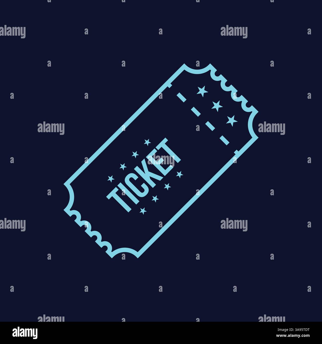 Flat Ticket icon symbol vector Illustration Stock Vector Image & Art ...