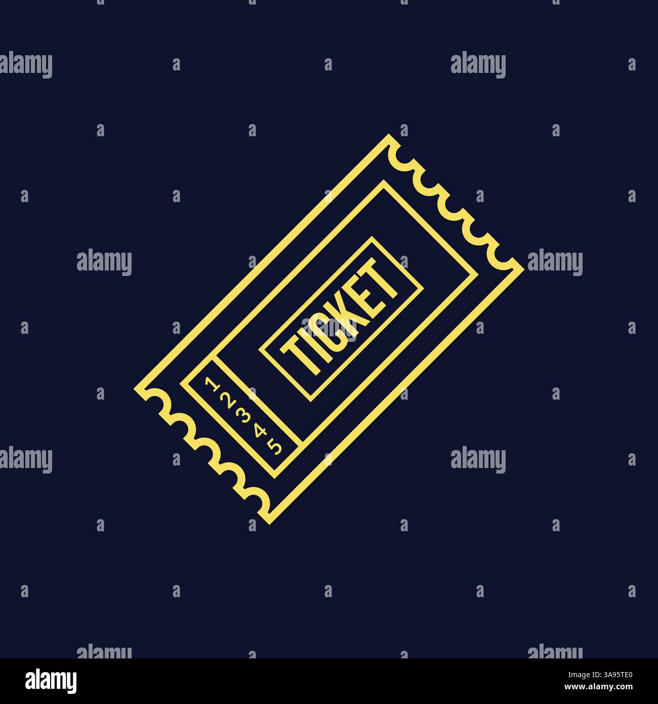 Ticket icon flat vector illustration Stock Vector Image & Art - Alamy