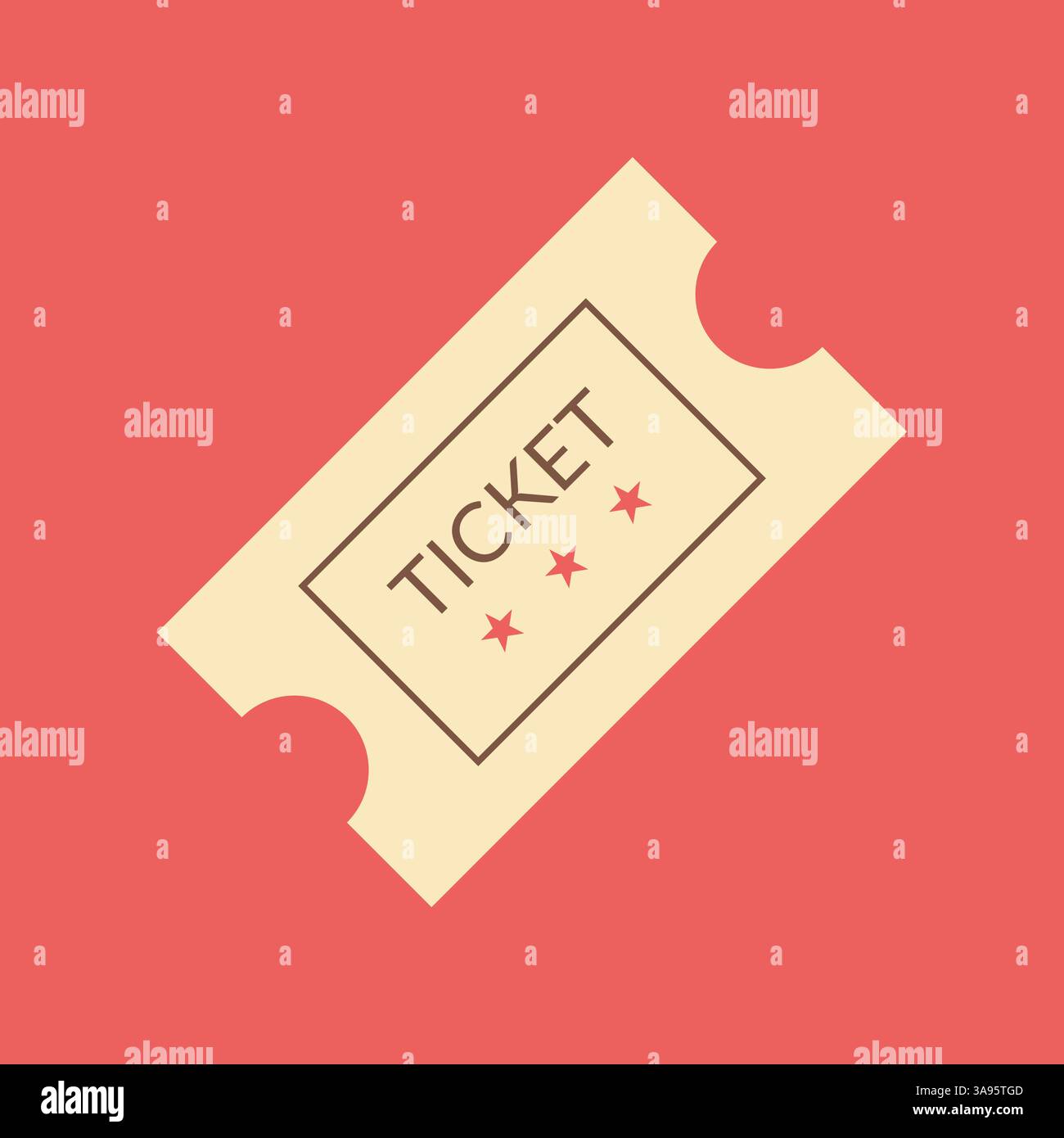 Ticket icon flat vector illustration Stock Vector Image & Art - Alamy