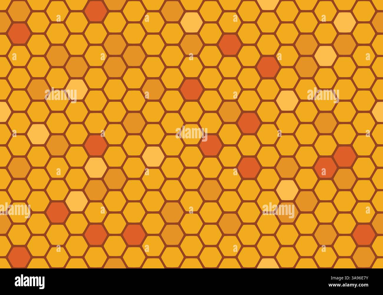 Honeycomb abstract cartoon pattern, Honey comb hexagonal colored pattern design Stock Vector