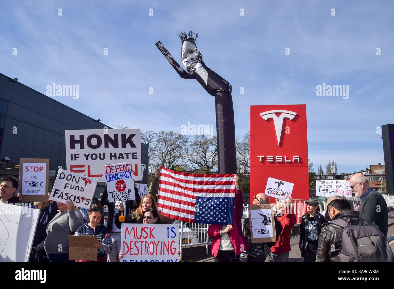 London, England, UK. 29th Mar, 2025. Protesters gather outside the ...
