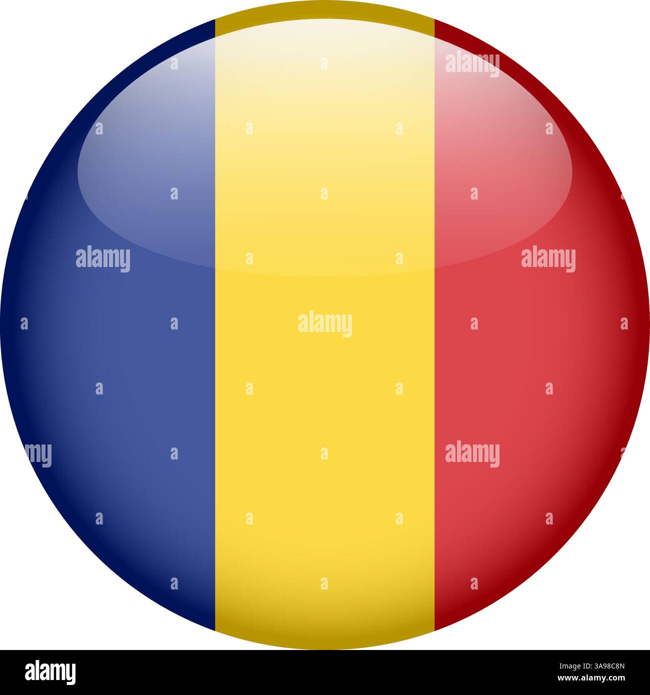 flag of Romania, button round glossy icon Stock Vector Image & Art - Alamy