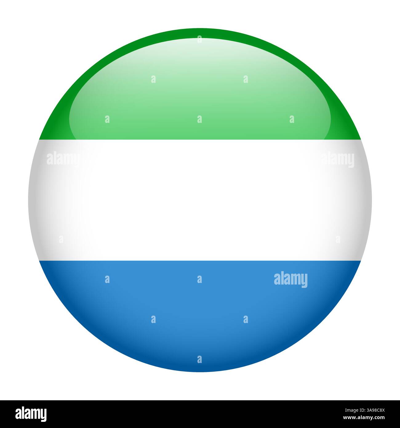 flag of Sierra Leone, button round glossy icon Stock Vector Image & Art ...