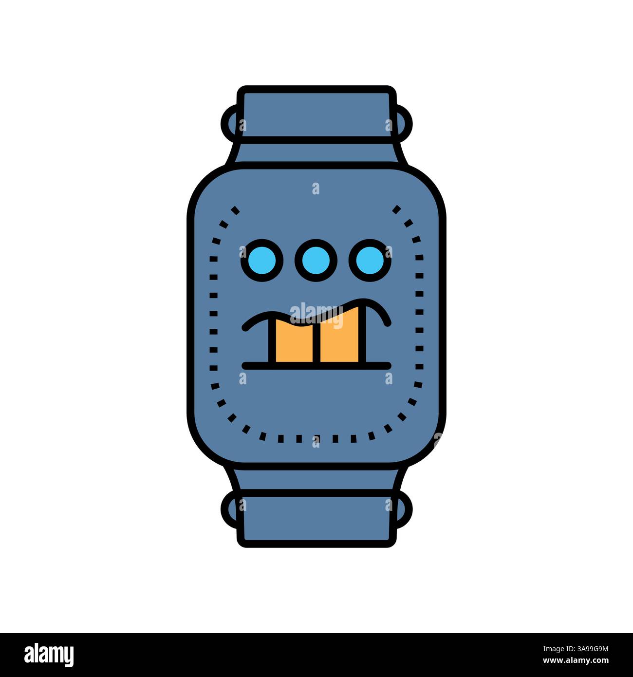 smart watches black line icon for digital and print projects.  Minimal clean icons for apps and websites. Modern simple icons for UI UX and branding Stock Vector