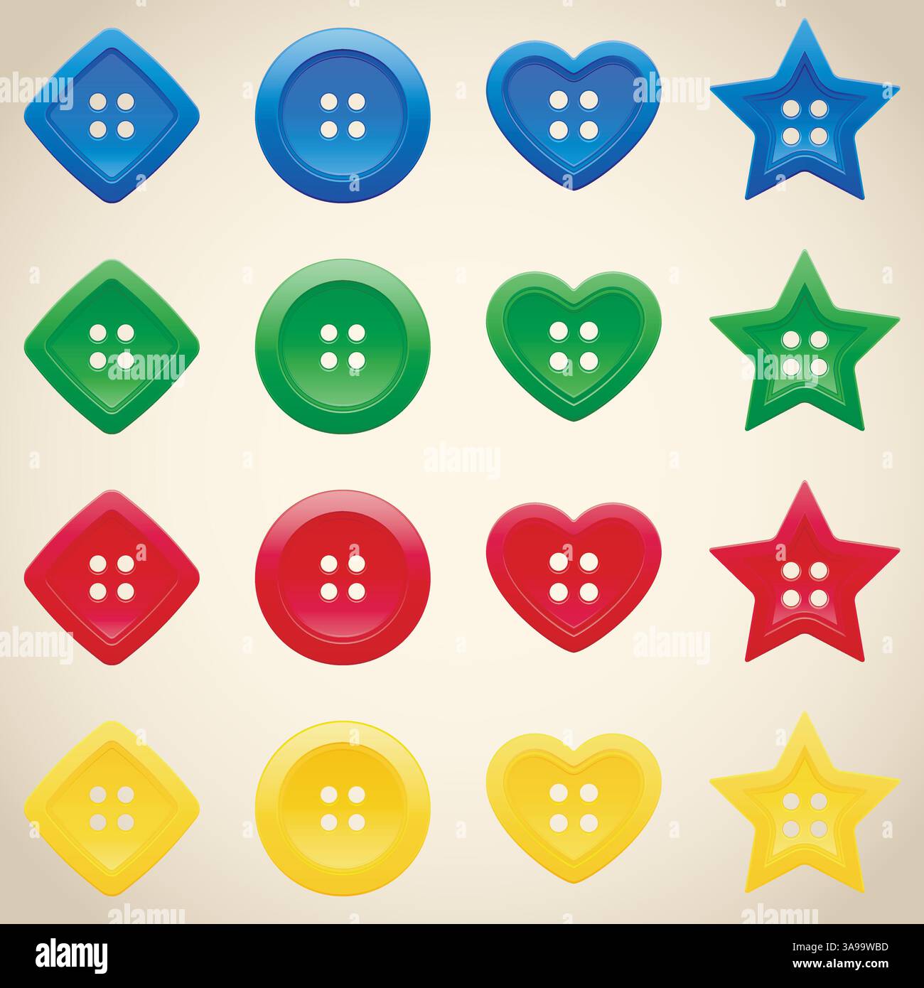 Set of buttons in different colors. Eps10 illustration Stock Vector ...