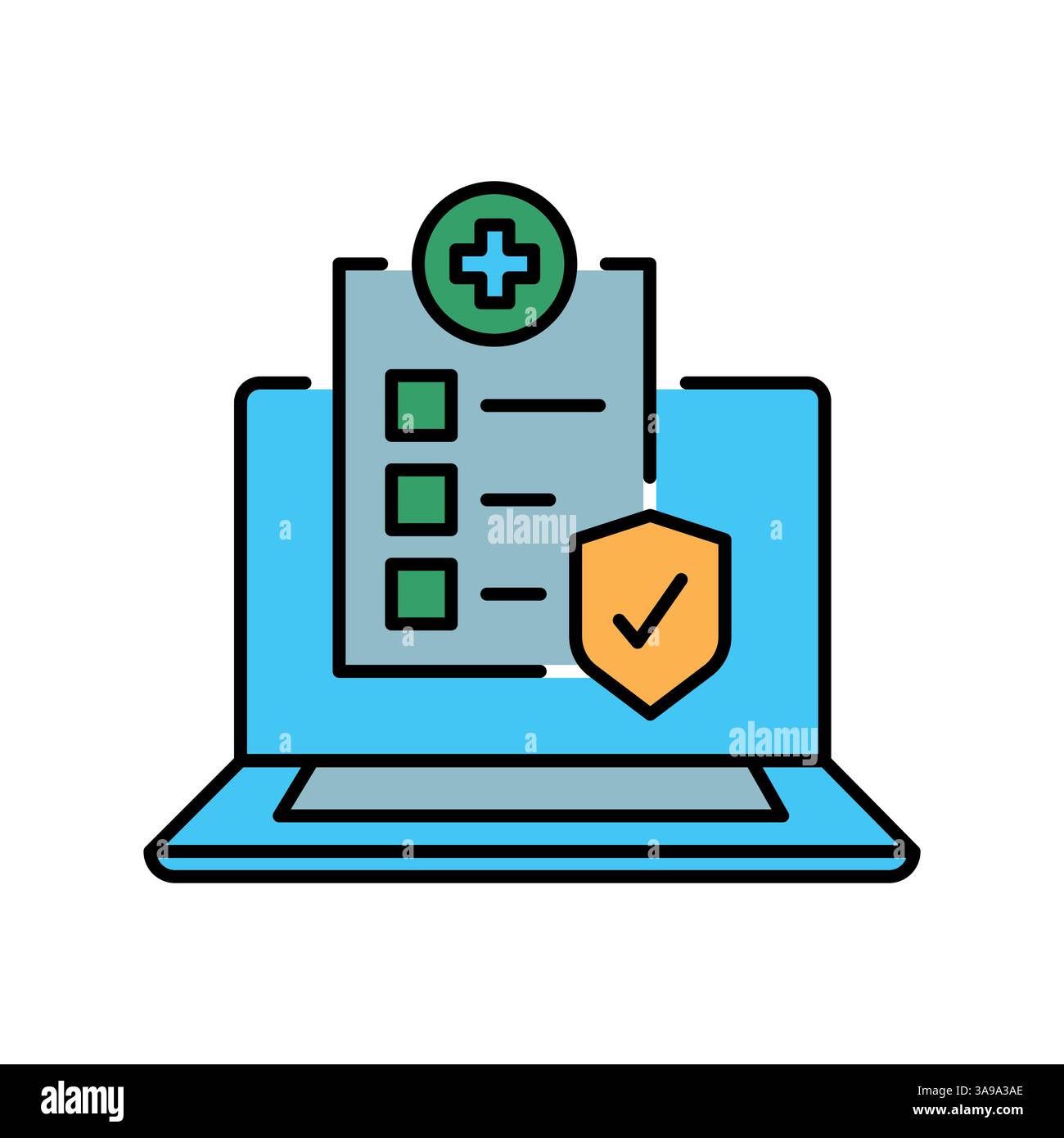 Clinical medical protocols line icon. Vector isolated element. Editable stroke. Stock Vector