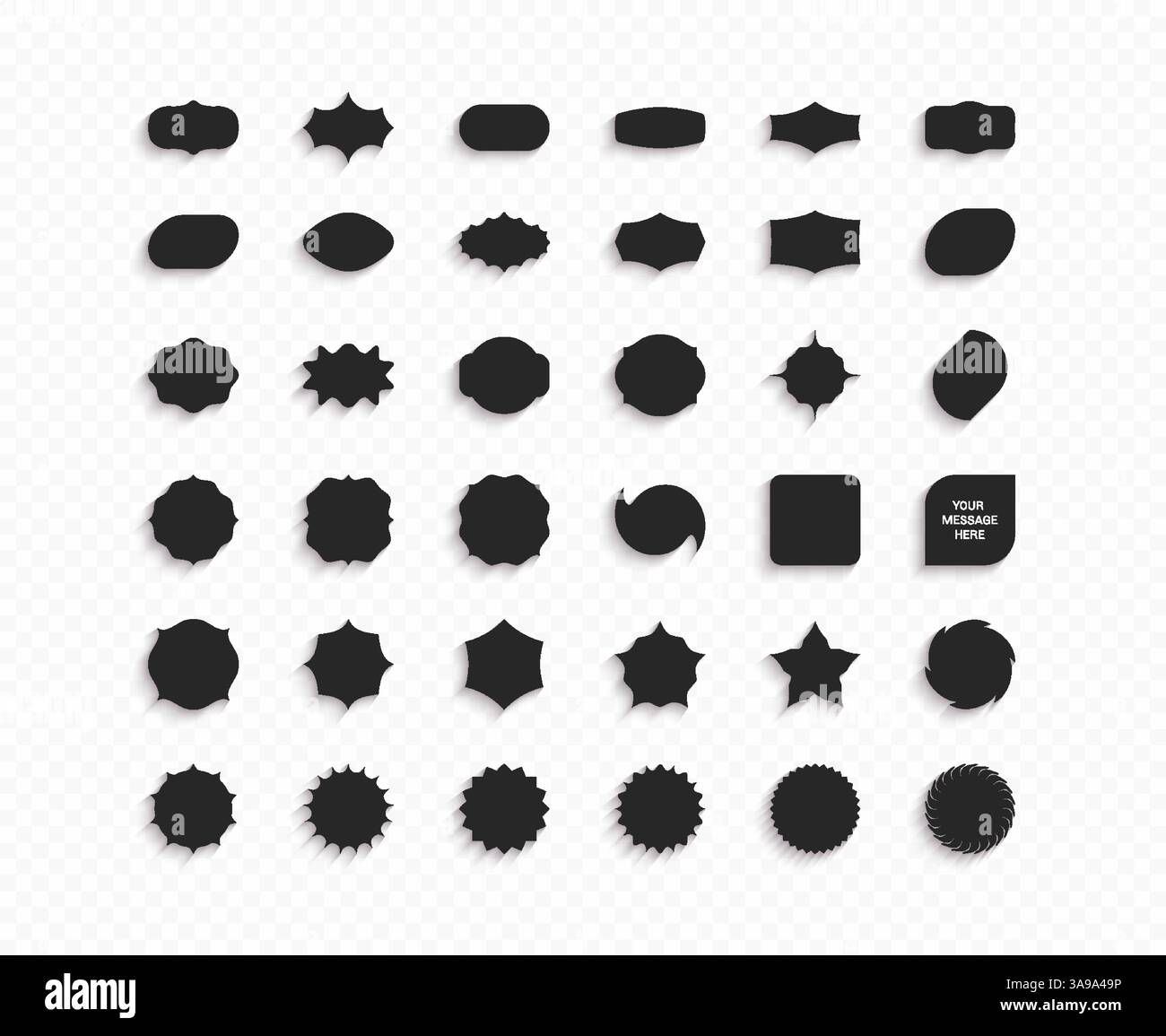 Vacuous Shape Set of empty geometrical shapes. Collection of design elements. Vector ...