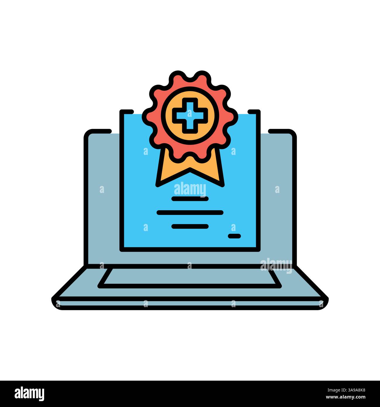Multimedia learning systems line icon. Vector isolated element. Editable stroke. Stock Vector