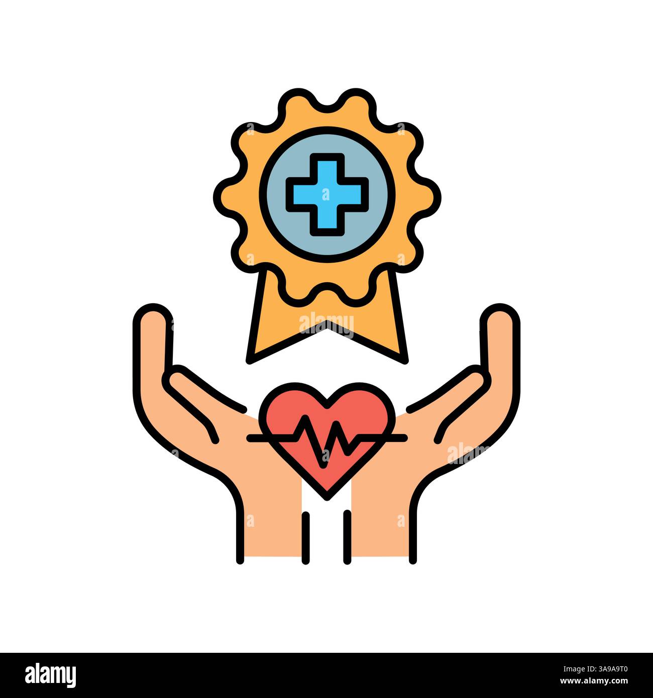 Quality medical standards line icon. Vector isolated element. Editable stroke. Stock Vector