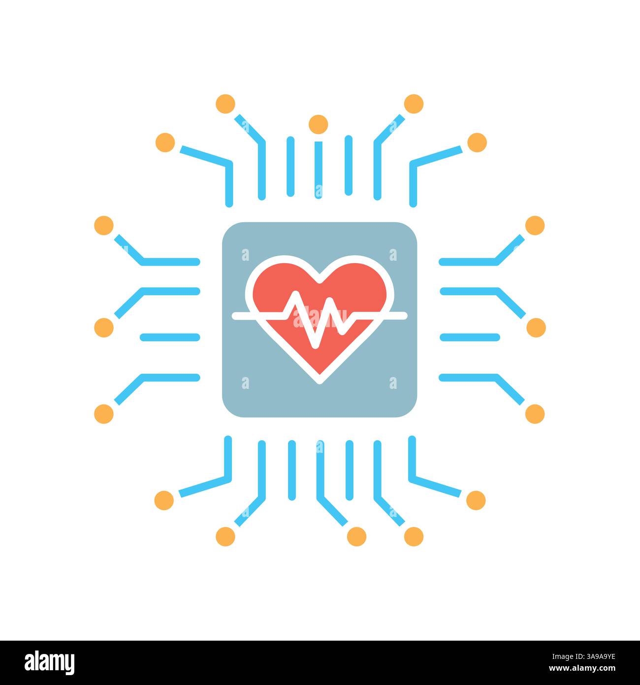 artificial intelligence line icon. Vector isolated element. Editable stroke. Stock Vector