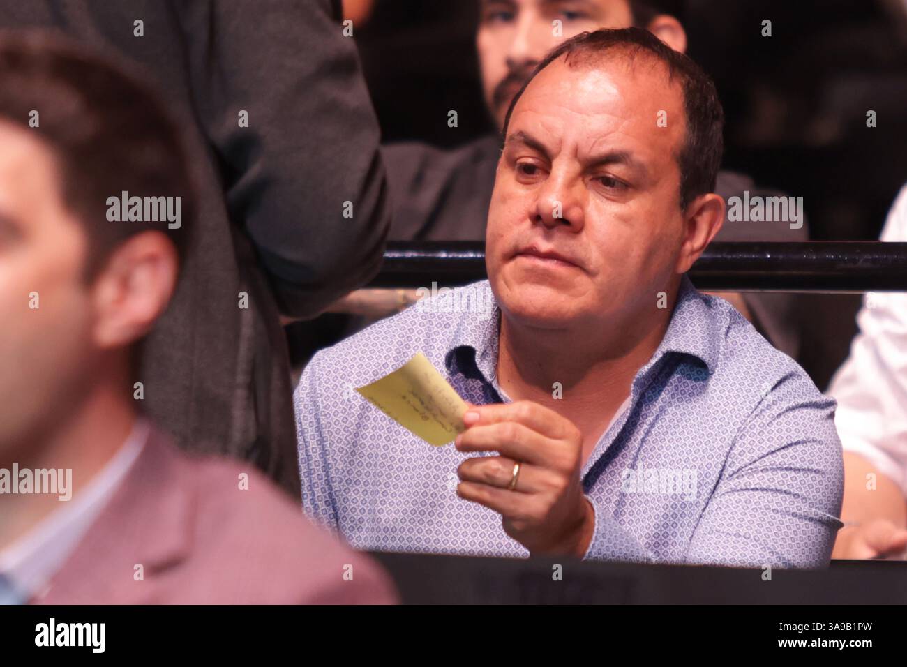 Former Governor of Morelos Cuauhtémoc Blanco is seen during  the UFC Fight Night event Rodriguez v Costa at Mexico City Arena. on March 29, 2025 in Mexico City, Mexico. (Photo by Ismael Rosas/ Eyepix Group/Sipa USA) Stock Photo