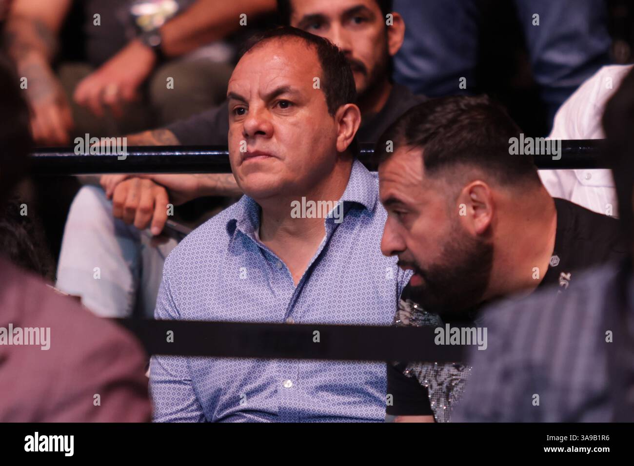 Former Governor of Morelos Cuauhtémoc Blanco is seen during  the UFC Fight Night event Rodriguez v Costa at Mexico City Arena. on March 29, 2025 in Mexico City, Mexico. (Photo by Ismael Rosas/ Eyepix Group/Sipa USA) Stock Photo